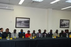 הרצים האורחים במסיבת העיתונאים מרתון טבריה 2011